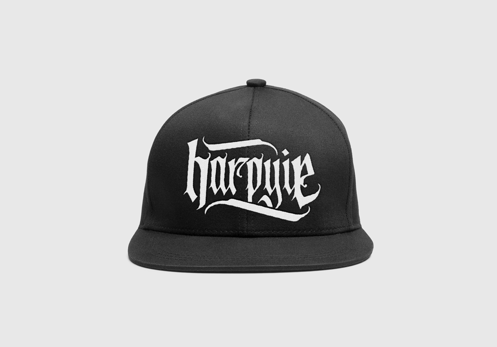 HARPYIE - LOGO WEISS, SNAPBACK CAP